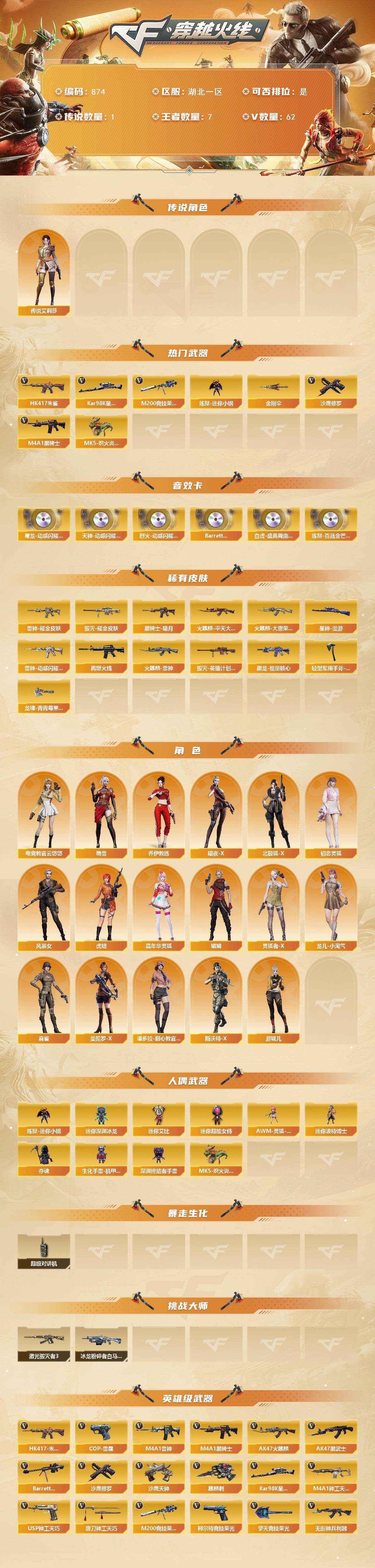 CFCMW370448穿越火线账号详情图2 CFCMW370448穿越火线账号详情图2