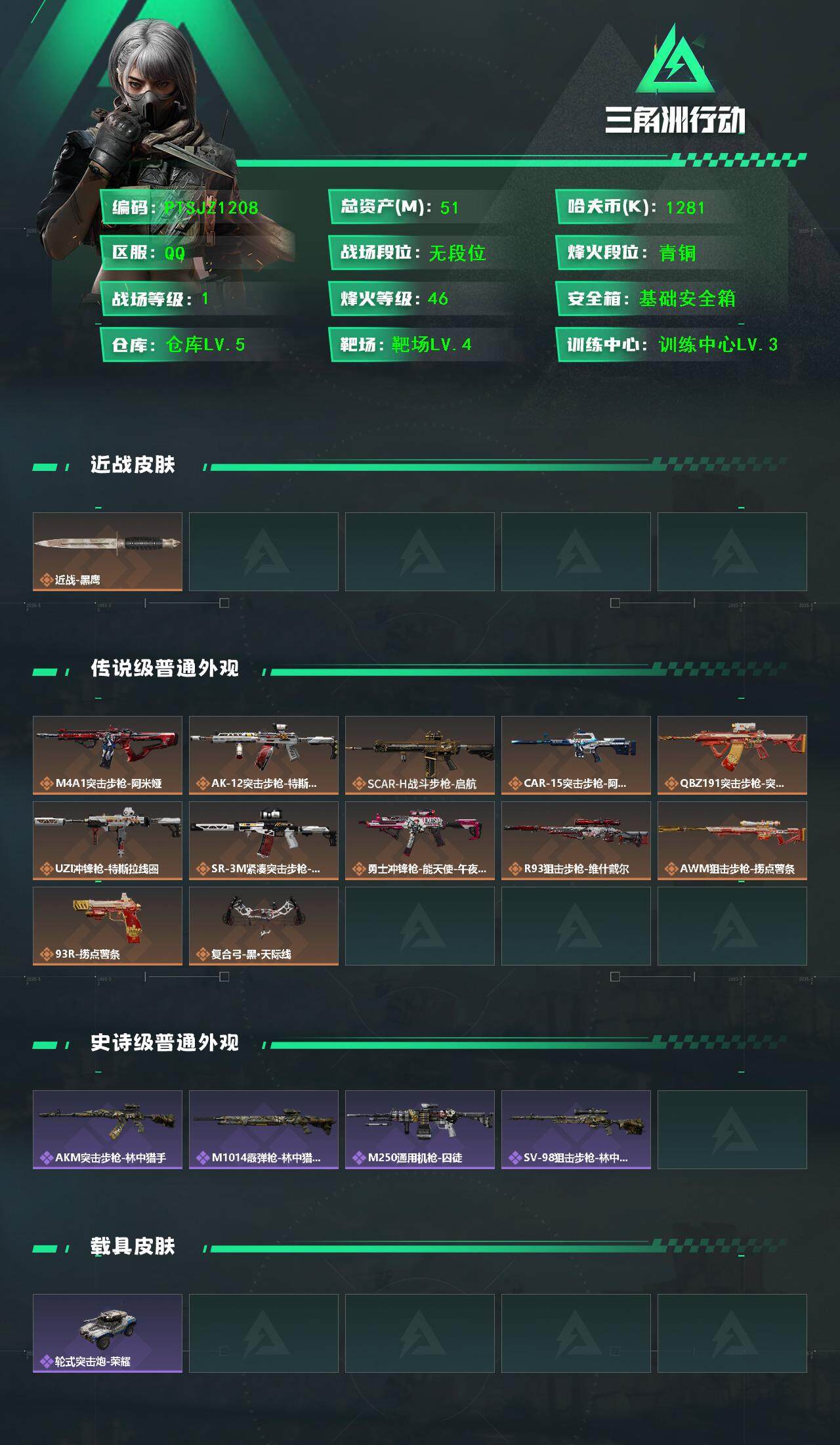 SJZCMW386868三角洲行动账号详情图2 SJZCMW386868三角洲行动账号详情图2