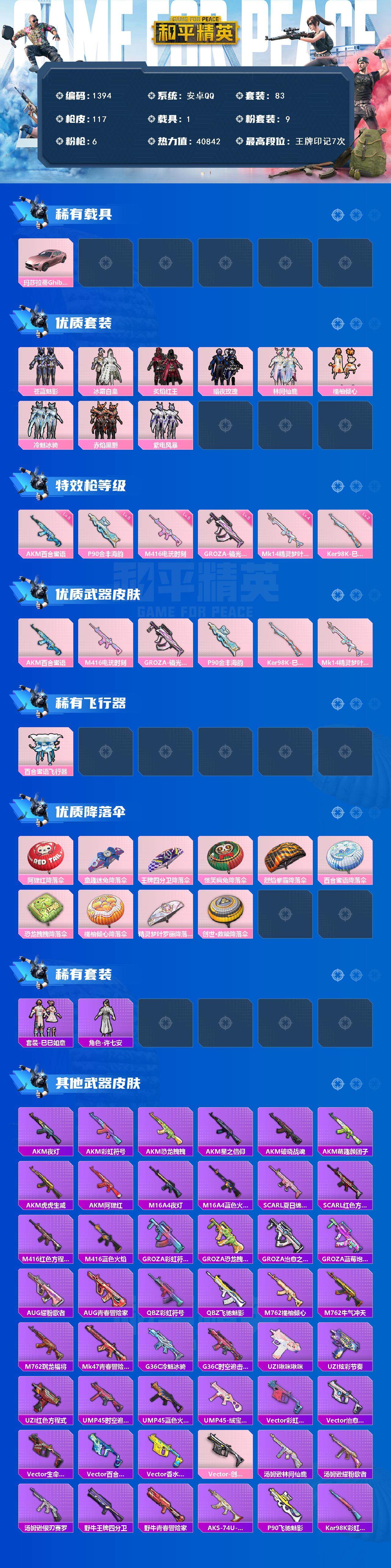 HPCMW3428138和平精英账号详情图2 HPCMW3428138和平精英账号详情图2