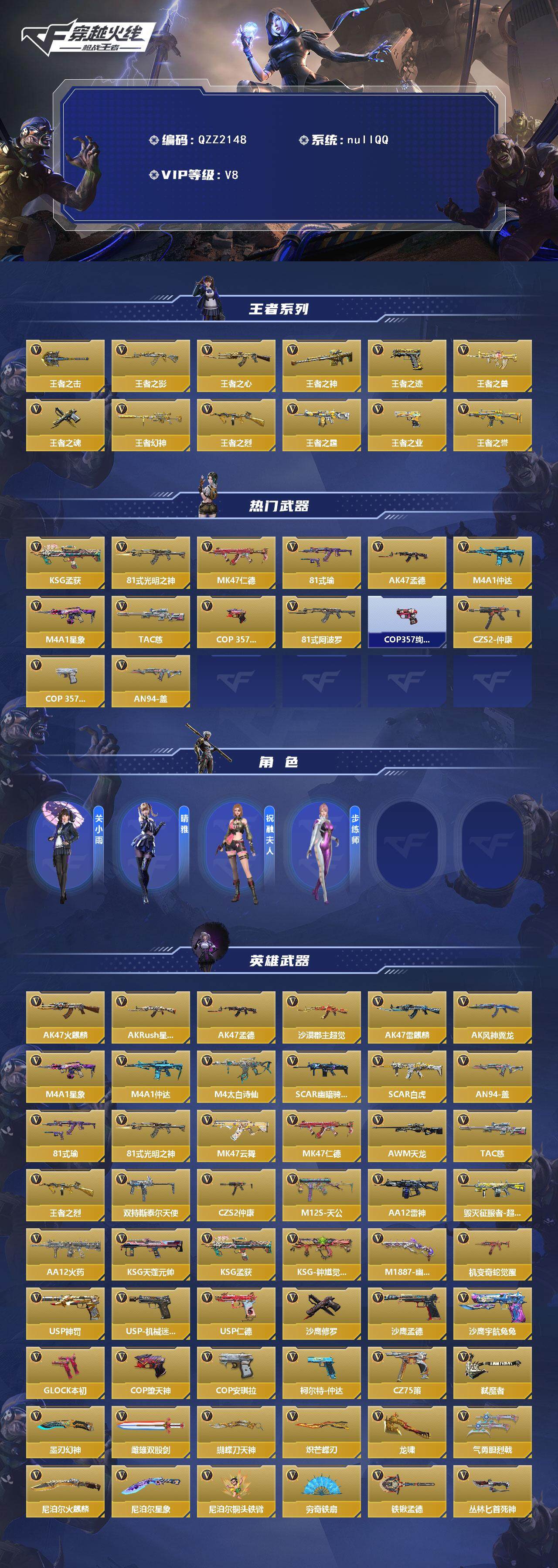 CFMQM369696枪战王者账号详情图3 CFMQM369696枪战王者账号详情图3