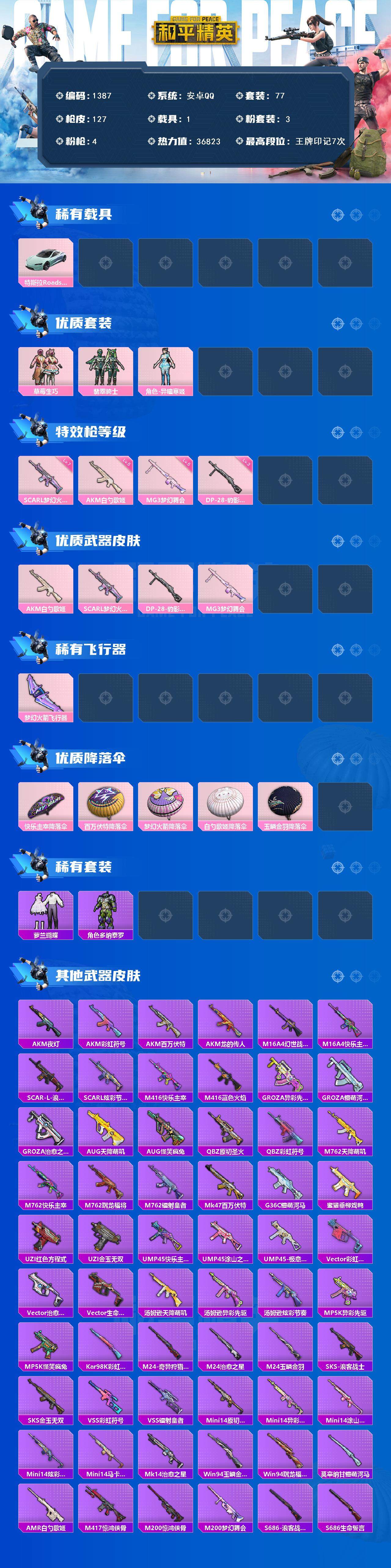 HPCMW3428182和平精英账号详情图2 HPCMW3428182和平精英账号详情图2