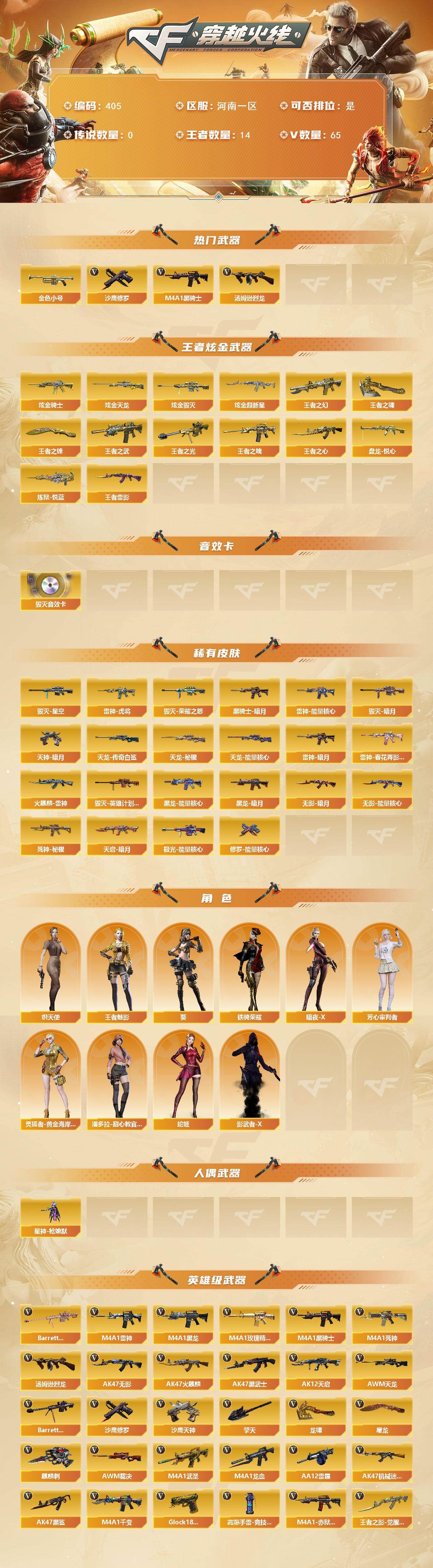 CFCMW421483穿越火线账号详情图2