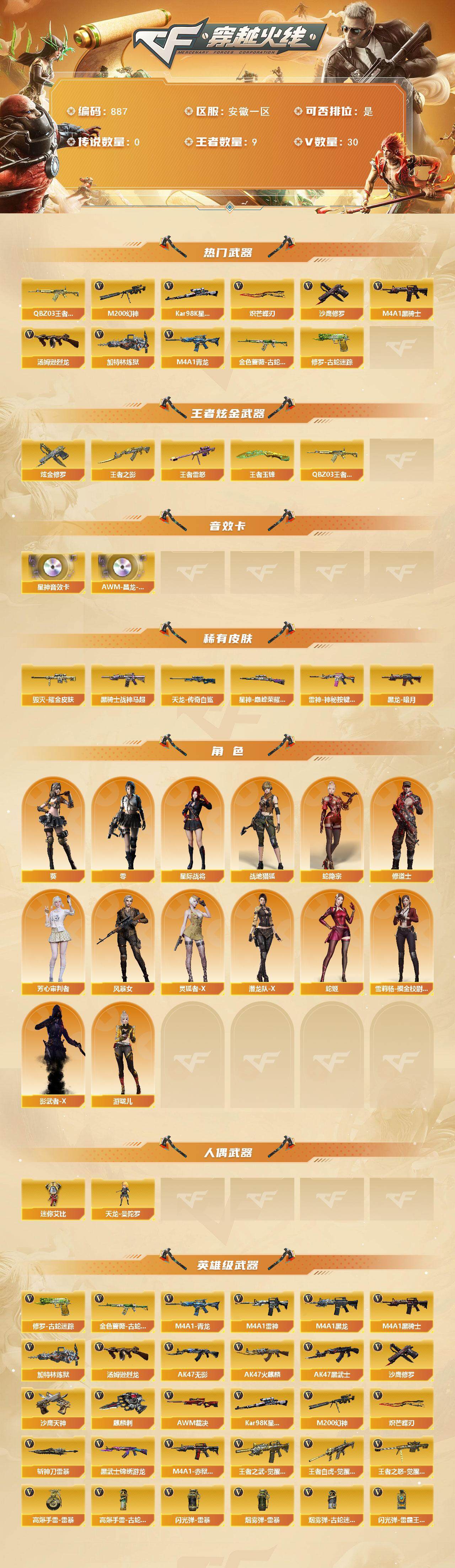 CFQM369455穿越火线账号详情图3 CFQM369455穿越火线账号详情图3