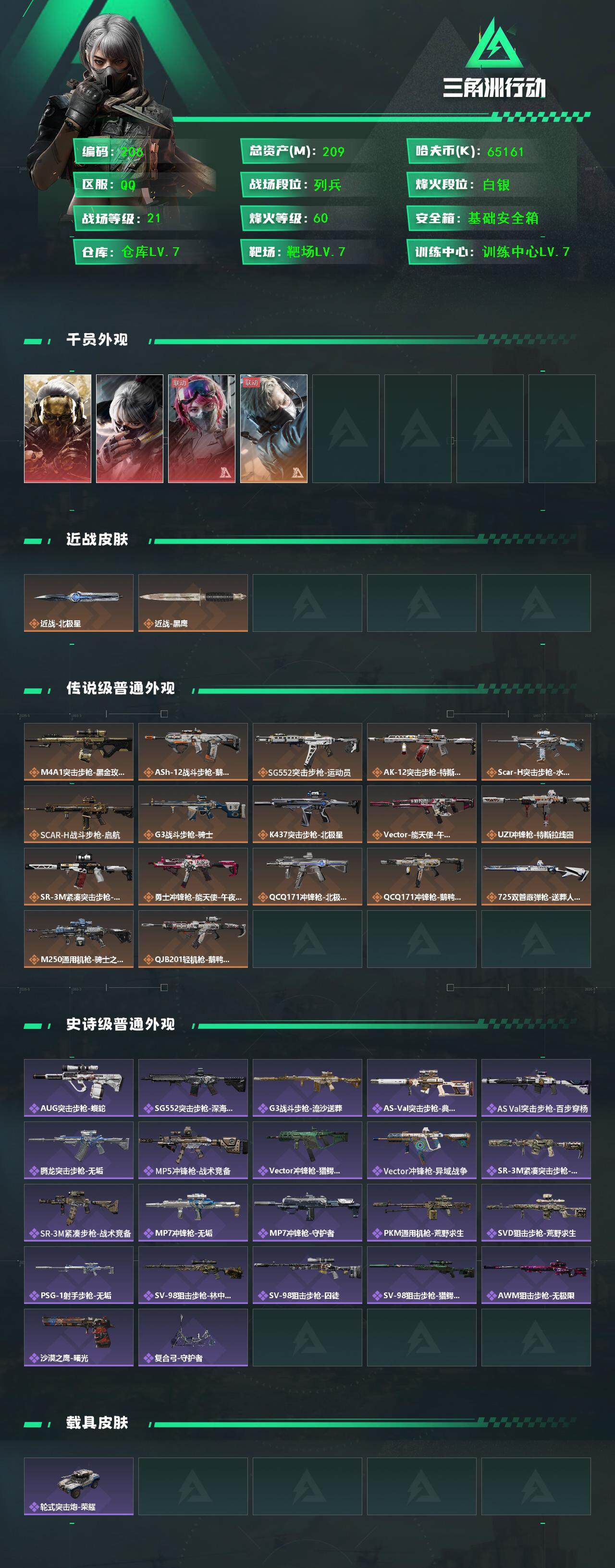 SJZCMW387048三角洲行动账号详情图2