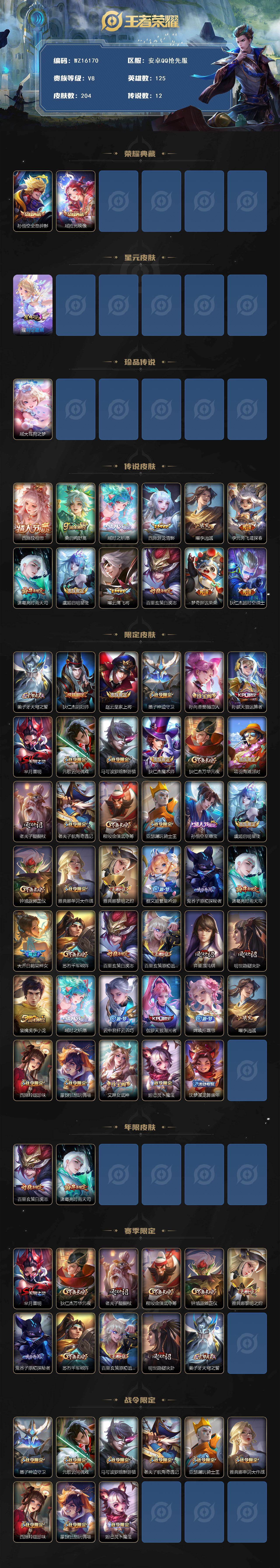 WZ0349889王者荣耀账号详情图6