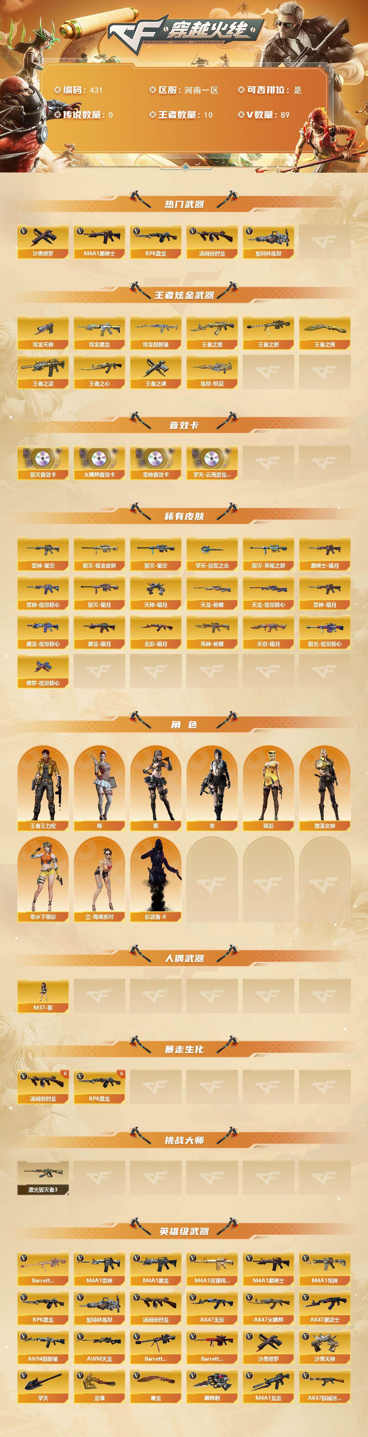 CFCMW421554穿越火线账号详情图2