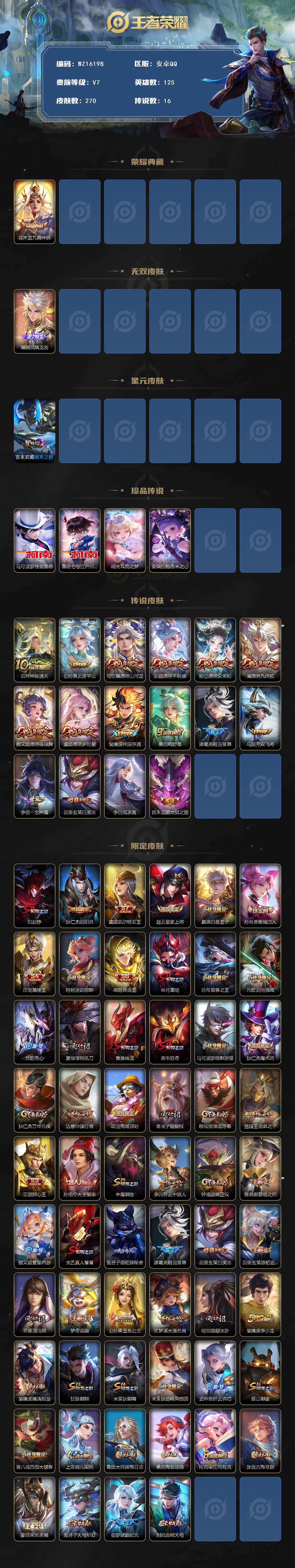 WZ0349901王者荣耀账号详情图2