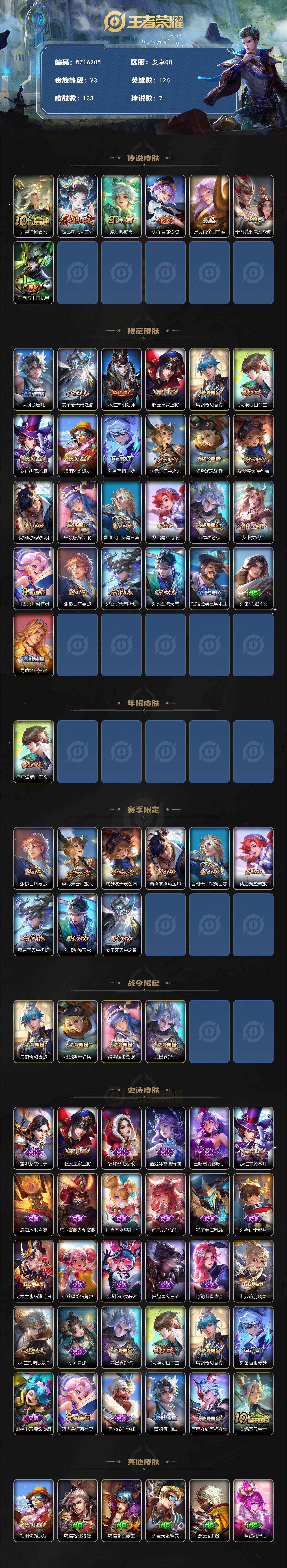 WZ0349902王者荣耀账号详情图2