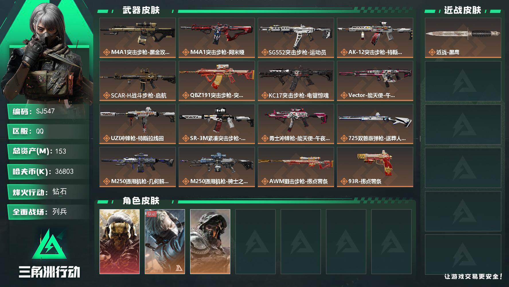 SJZCMW387163三角洲行动账号详情图2