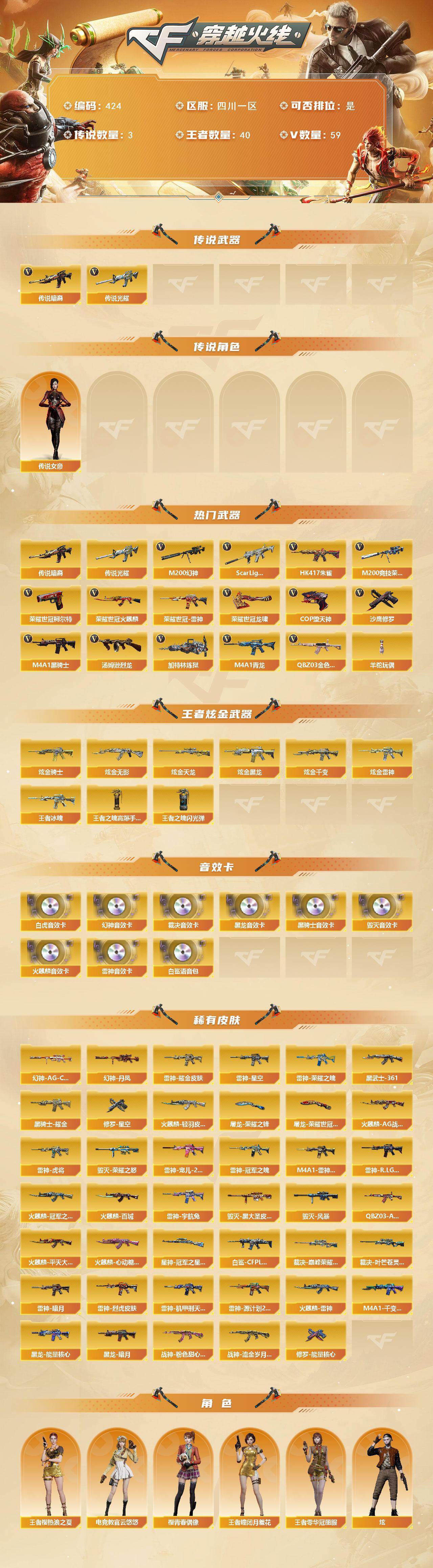 CFCMW422214穿越火线账号详情图2