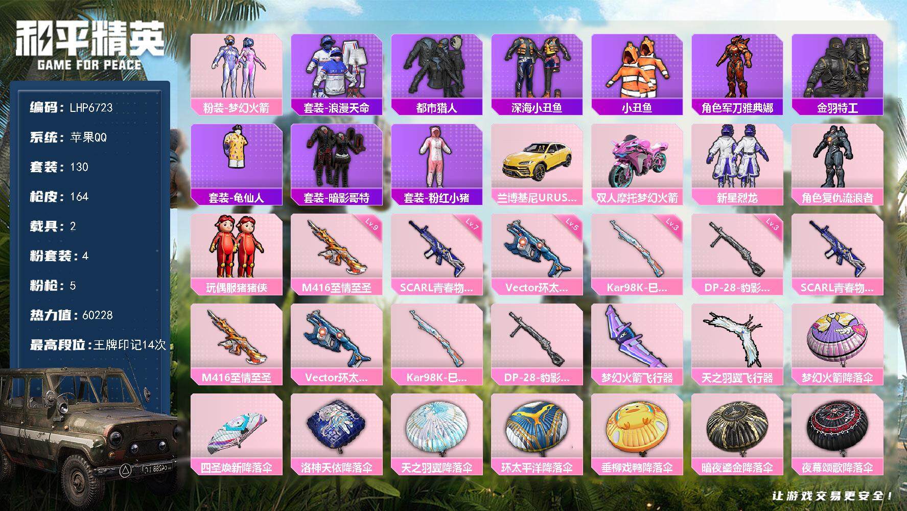 HPLX3418558和平精英账号详情图12 HPLX3418558和平精英账号详情图12