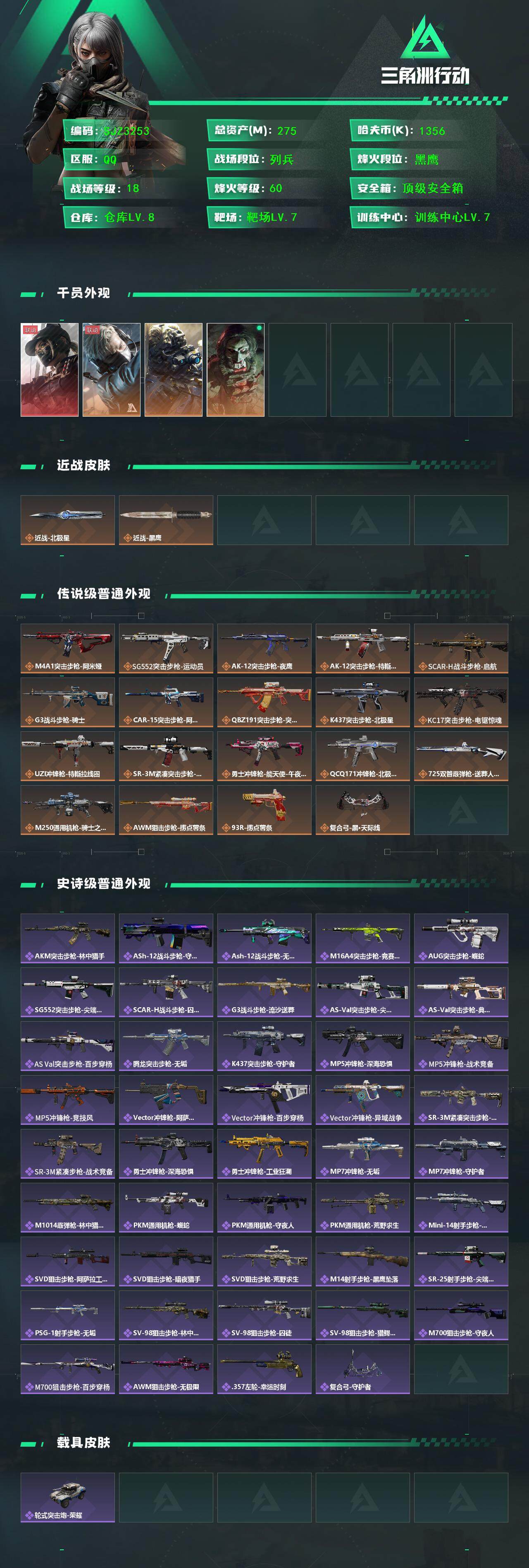 SJZEY382806三角洲行动账号详情图2 SJZEY382806三角洲行动账号详情图2