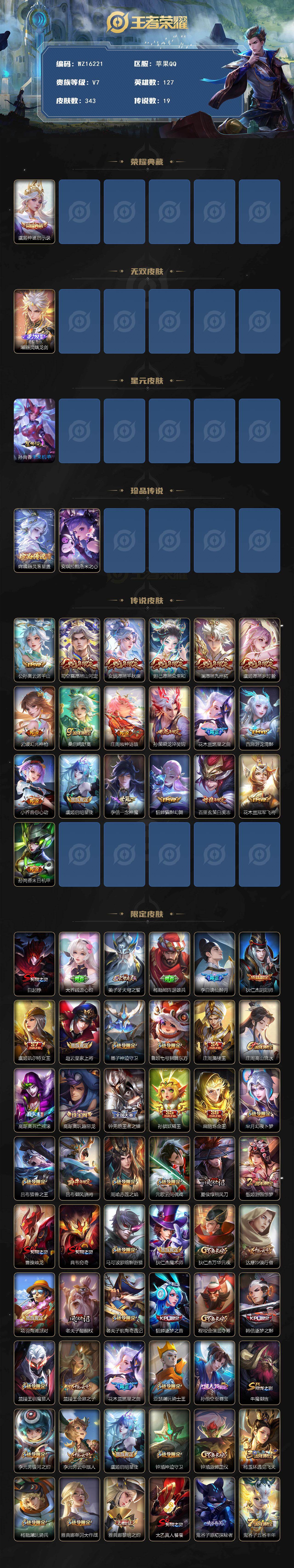 WZ0349907王者荣耀账号详情图2