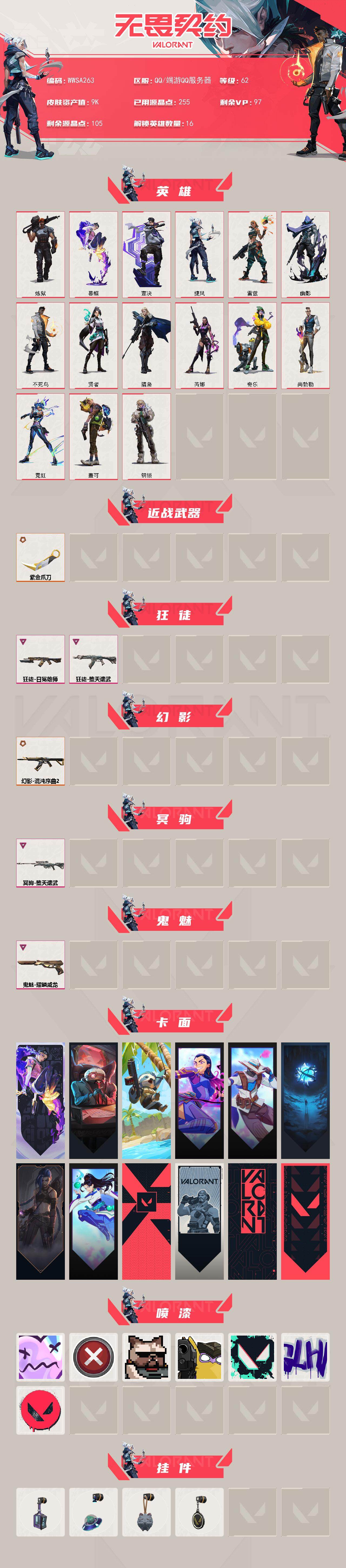 WWQEY328733无畏契约账号详情图2 WWQEY328733无畏契约账号详情图2