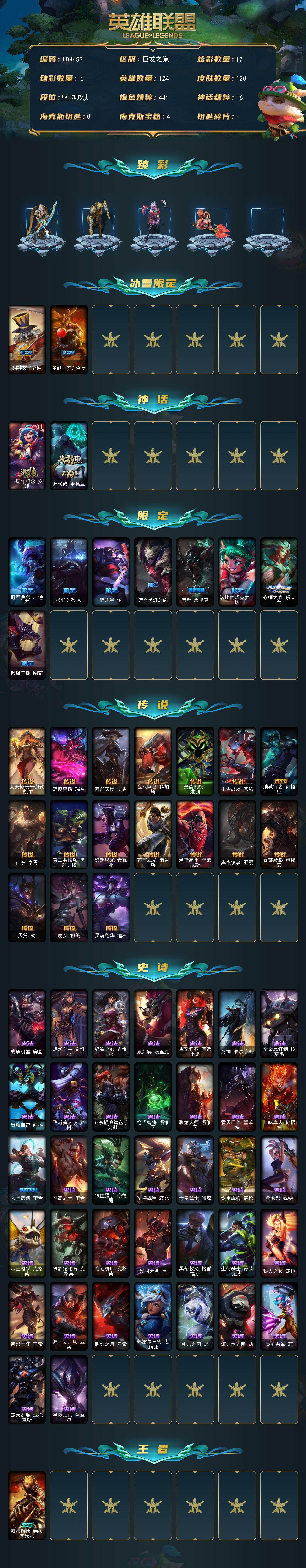 LOLCMW321303英雄联盟账号详情图2 LOLCMW321303英雄联盟账号详情图2