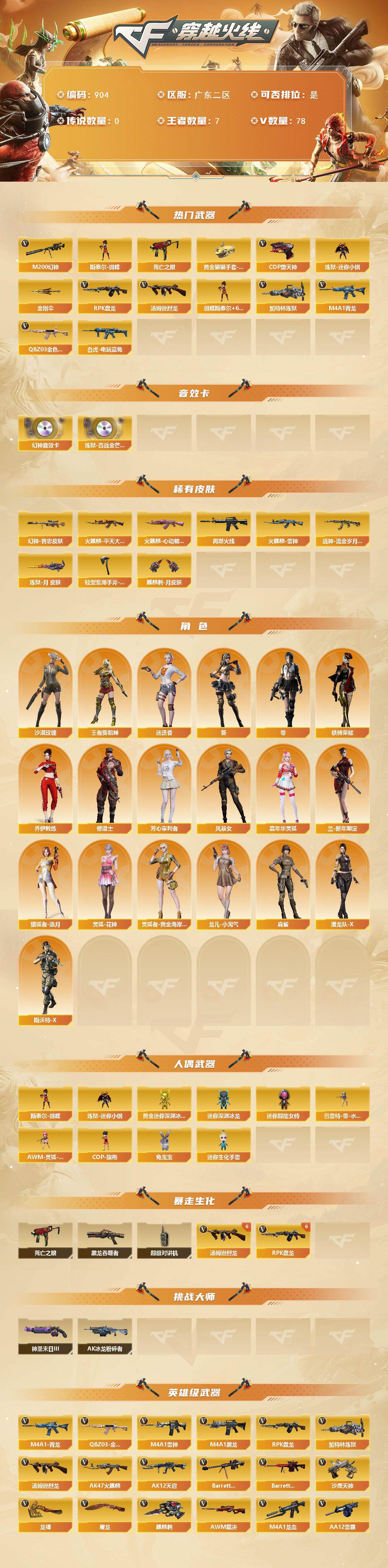 CFLX370682穿越火线账号详情图2 CFLX370682穿越火线账号详情图2