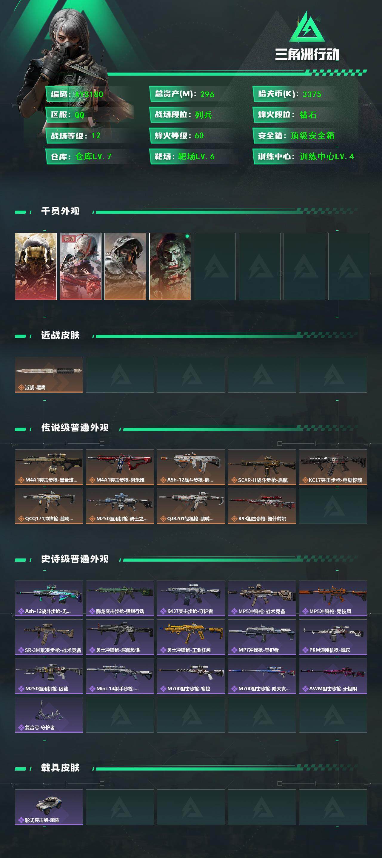 SJZCMW387928三角洲行动账号详情图3 SJZCMW387928三角洲行动账号详情图3