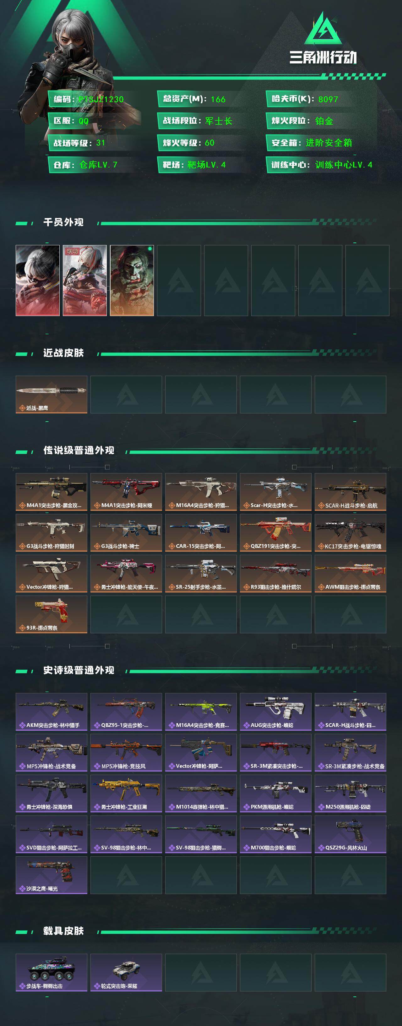 SJZCMW393970三角洲行动账号详情图2