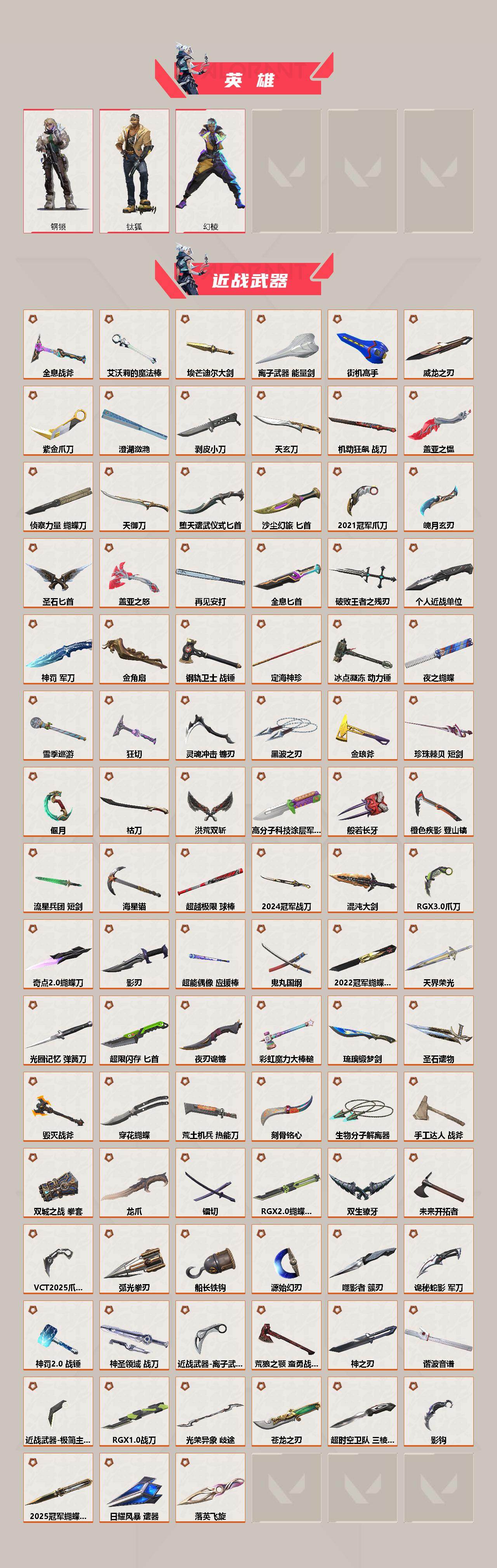 【套装】：2025全球冠军赛套装，2024全球冠军赛套装，2022全球冠军赛套装，2021全球冠军赛套装，超时空卫队套装，源能者娱乐系统套装，781-A协议套装，上古龙炎套装，艾沃莉的梦之翼套装，光