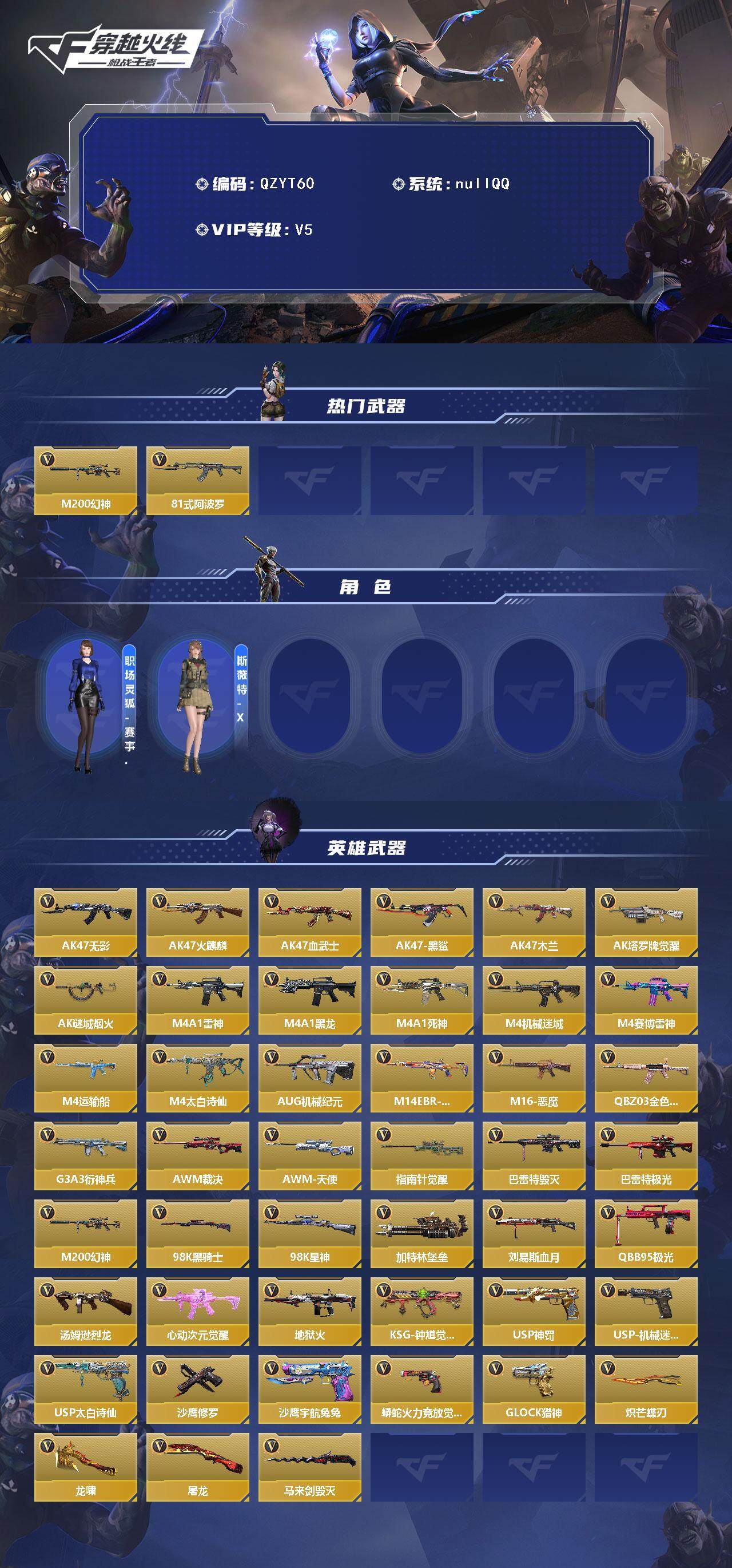 CFMEY370389枪战王者账号详情图2 CFMEY370389枪战王者账号详情图2