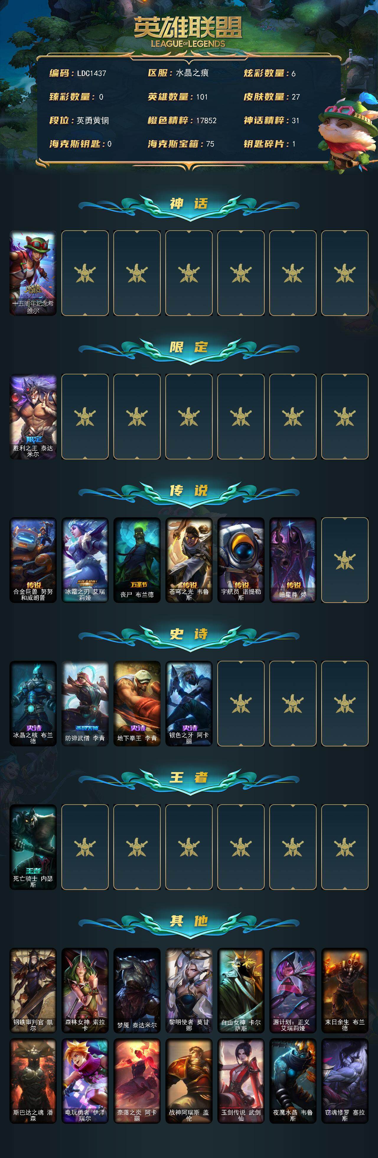 LOLCMW321316英雄联盟账号详情图3 LOLCMW321316英雄联盟账号详情图3