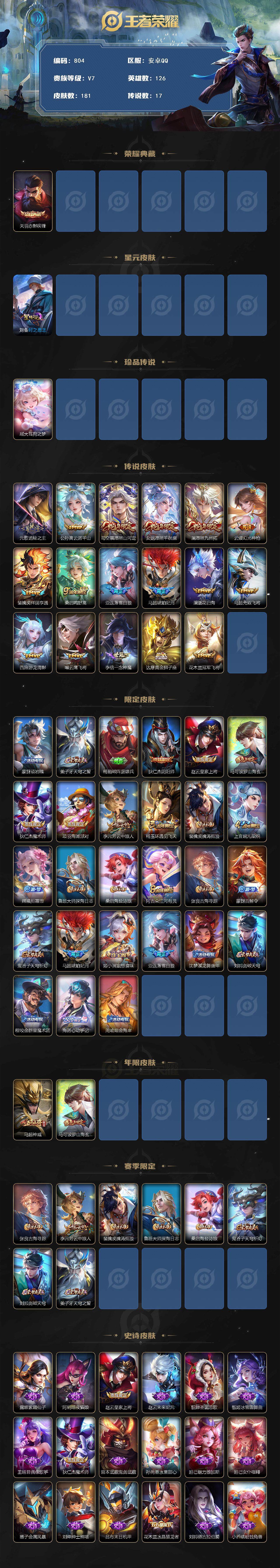 WZLFY3421710王者荣耀账号详情图2 WZLFY3421710王者荣耀账号详情图2