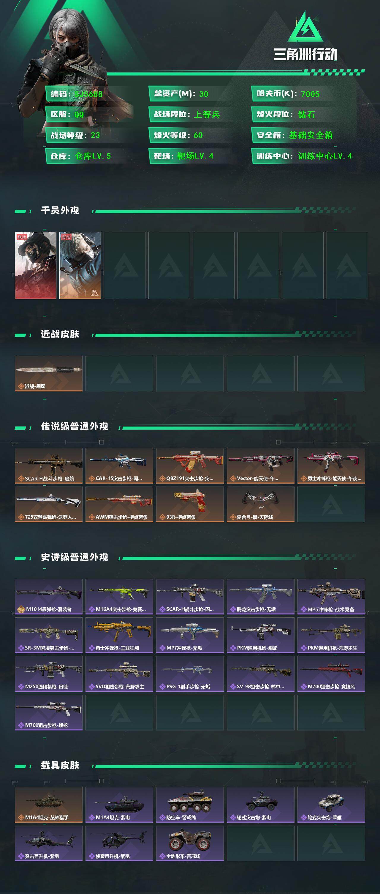 SJZQM383072三角洲行动账号详情图3 SJZQM383072三角洲行动账号详情图3