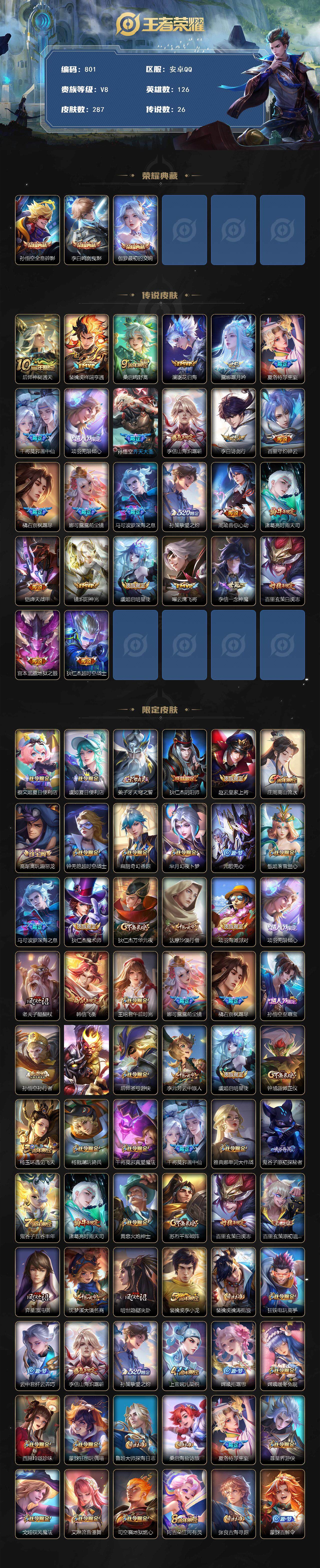 WZLFY3421440王者荣耀账号详情图2 WZLFY3421440王者荣耀账号详情图2