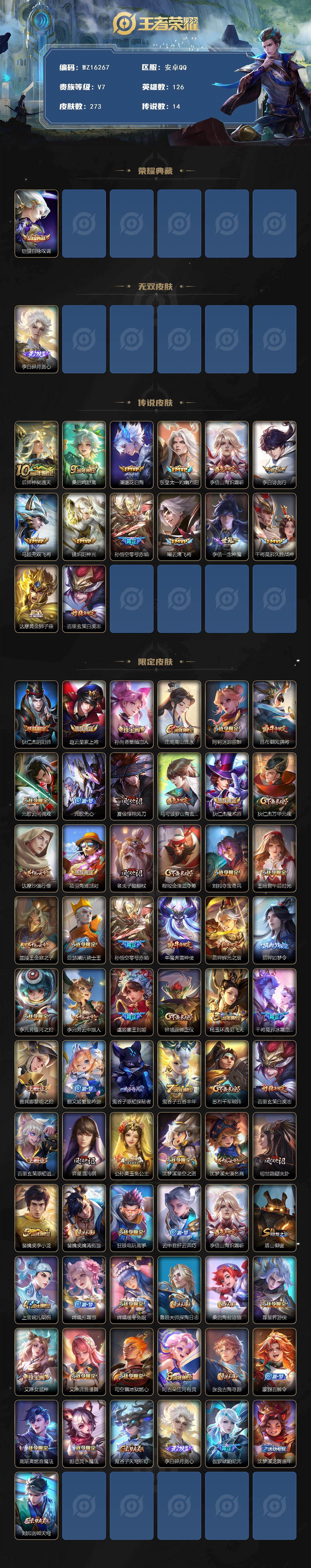 WZ0349924王者荣耀账号详情图2