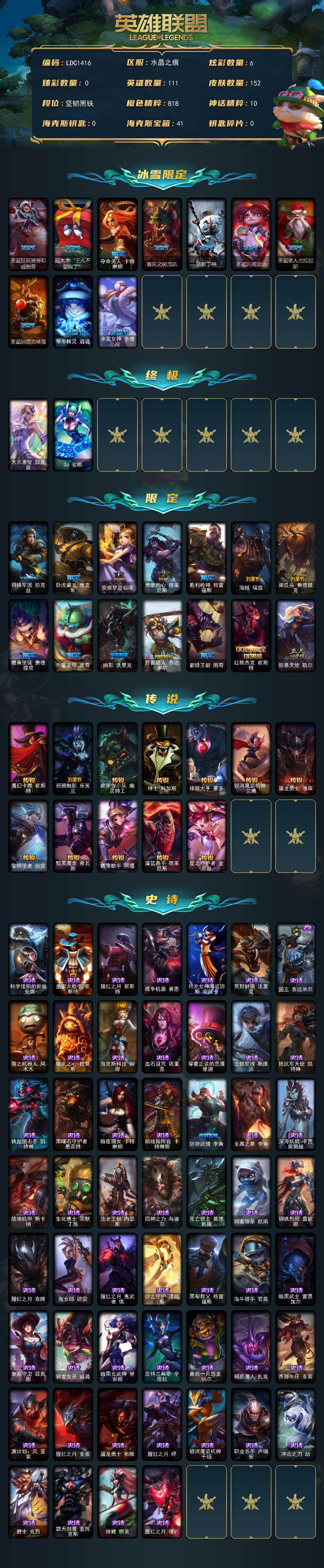 LOLEY320973英雄联盟账号详情图2 LOLEY320973英雄联盟账号详情图2