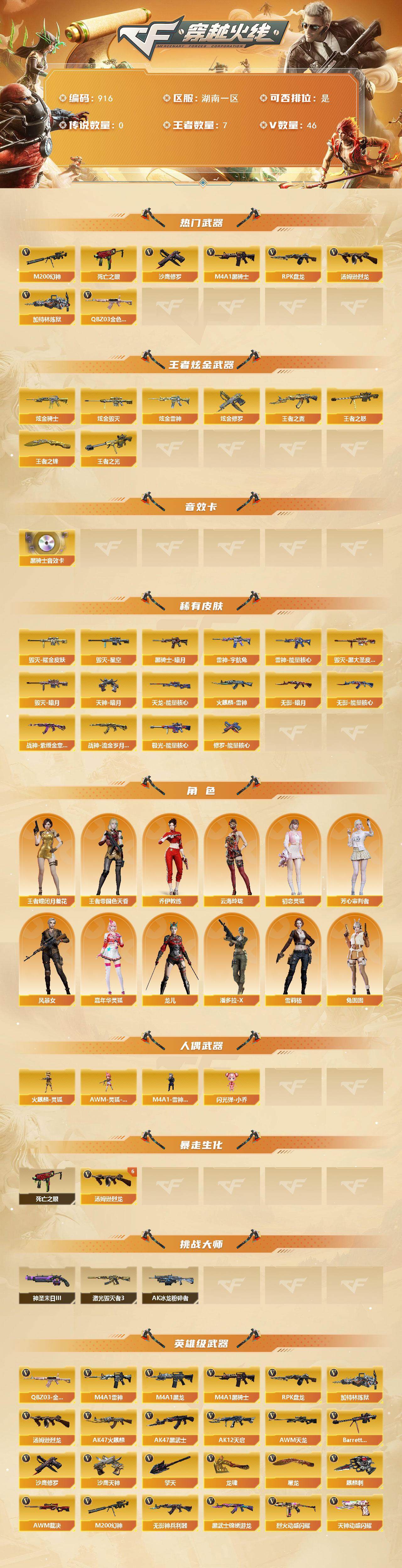 CFLX370975穿越火线账号详情图2 CFLX370975穿越火线账号详情图2