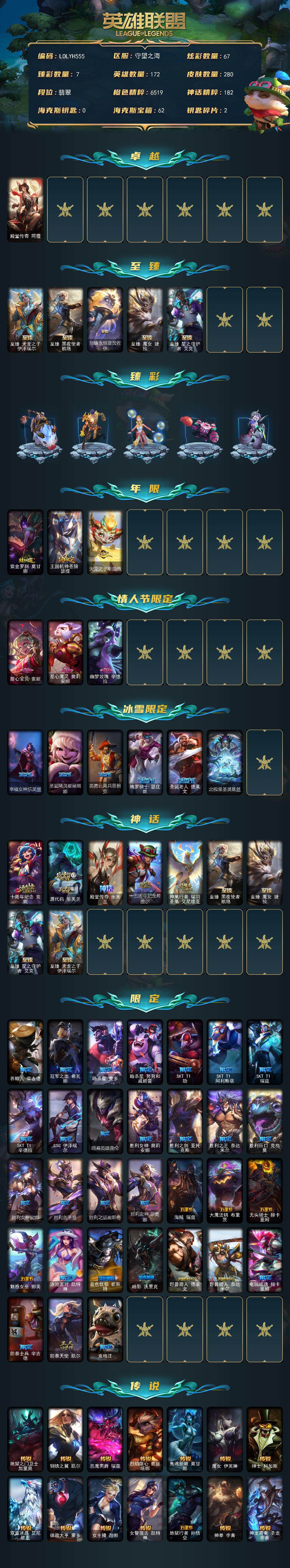 LOLEY321028英雄联盟账号详情图2 LOLEY321028英雄联盟账号详情图2