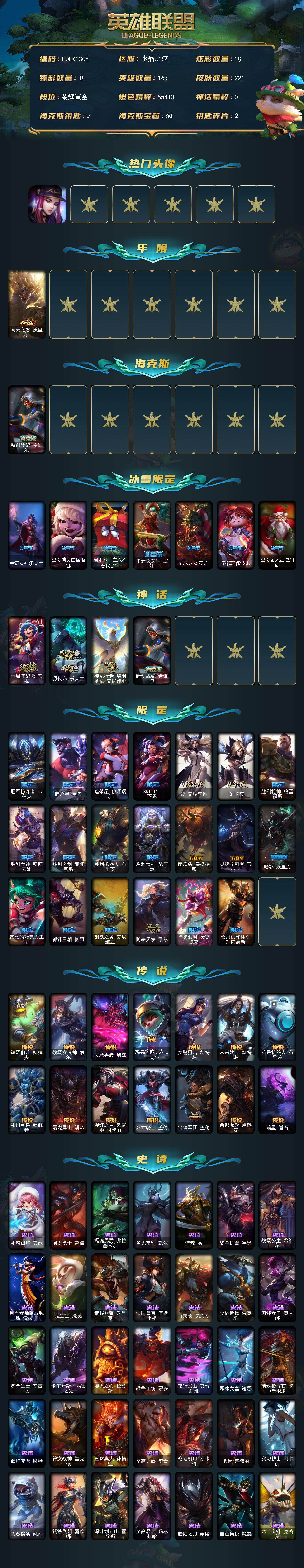 LOLEY321021英雄联盟账号详情图2 LOLEY321021英雄联盟账号详情图2