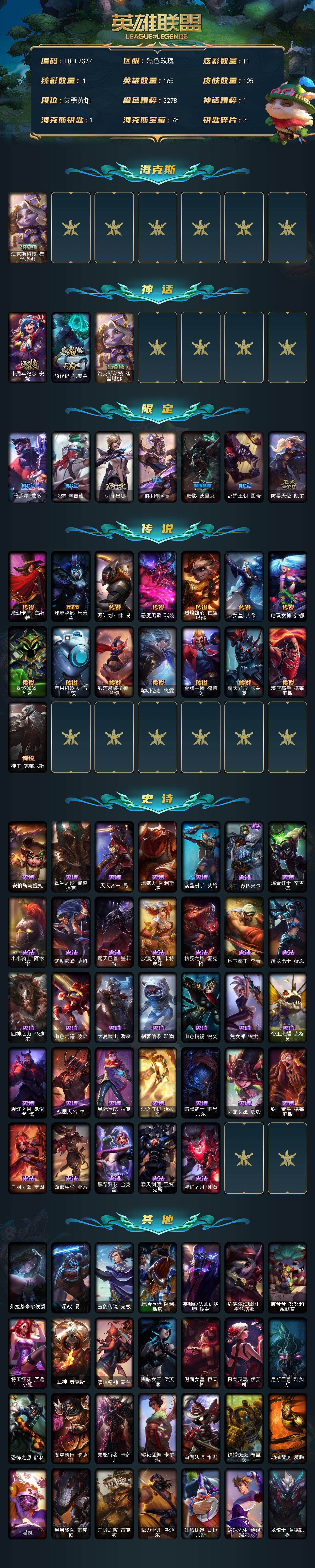 LOLEY321010英雄联盟账号详情图2 LOLEY321010英雄联盟账号详情图2