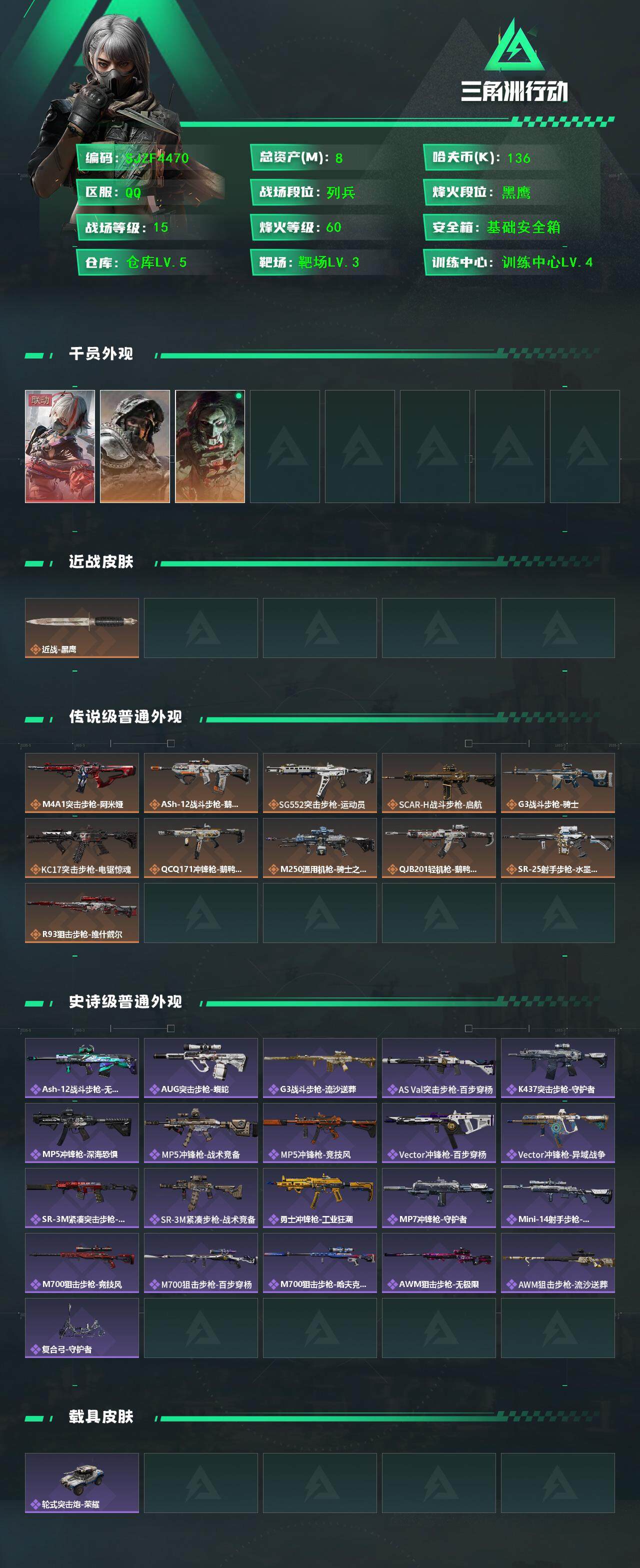 SJZEY384572三角洲行动账号详情图2 SJZEY384572三角洲行动账号详情图2