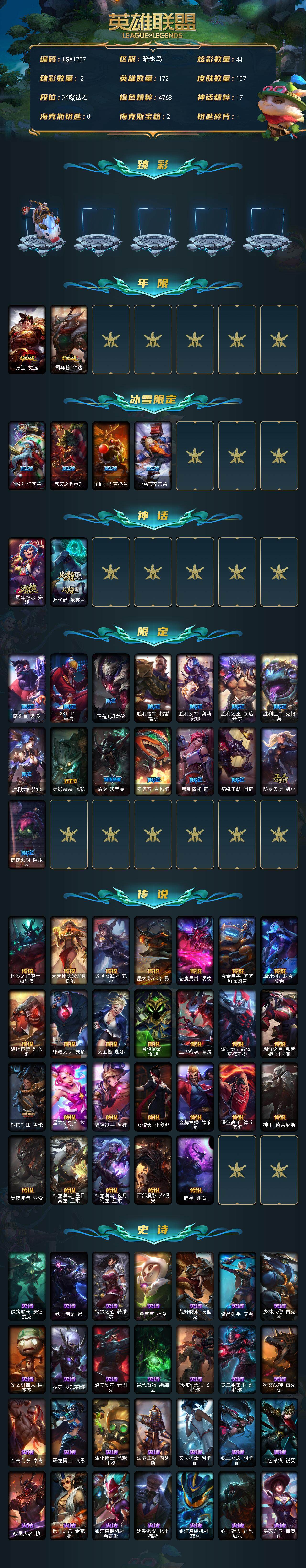 LOLEY321020英雄联盟账号详情图2 LOLEY321020英雄联盟账号详情图2