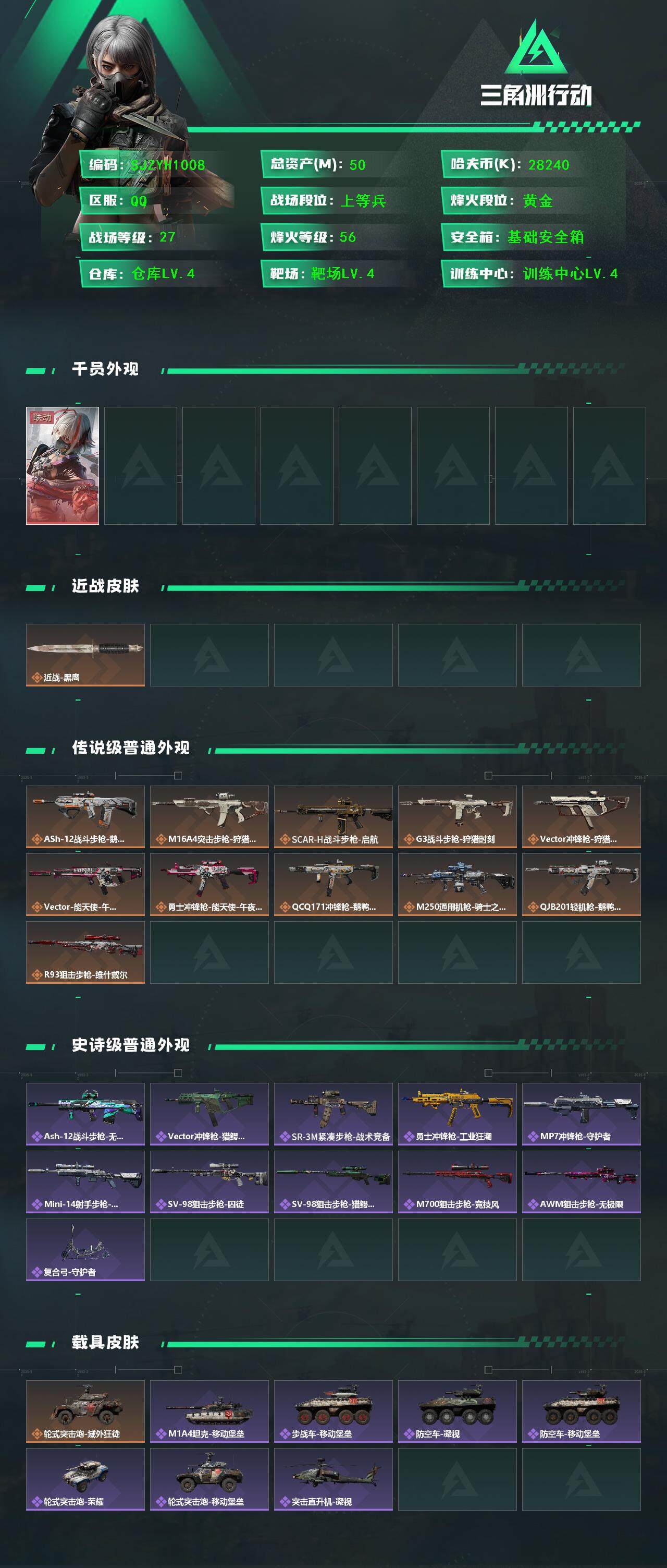 SJZQM383608三角洲行动账号详情图3 SJZQM383608三角洲行动账号详情图3