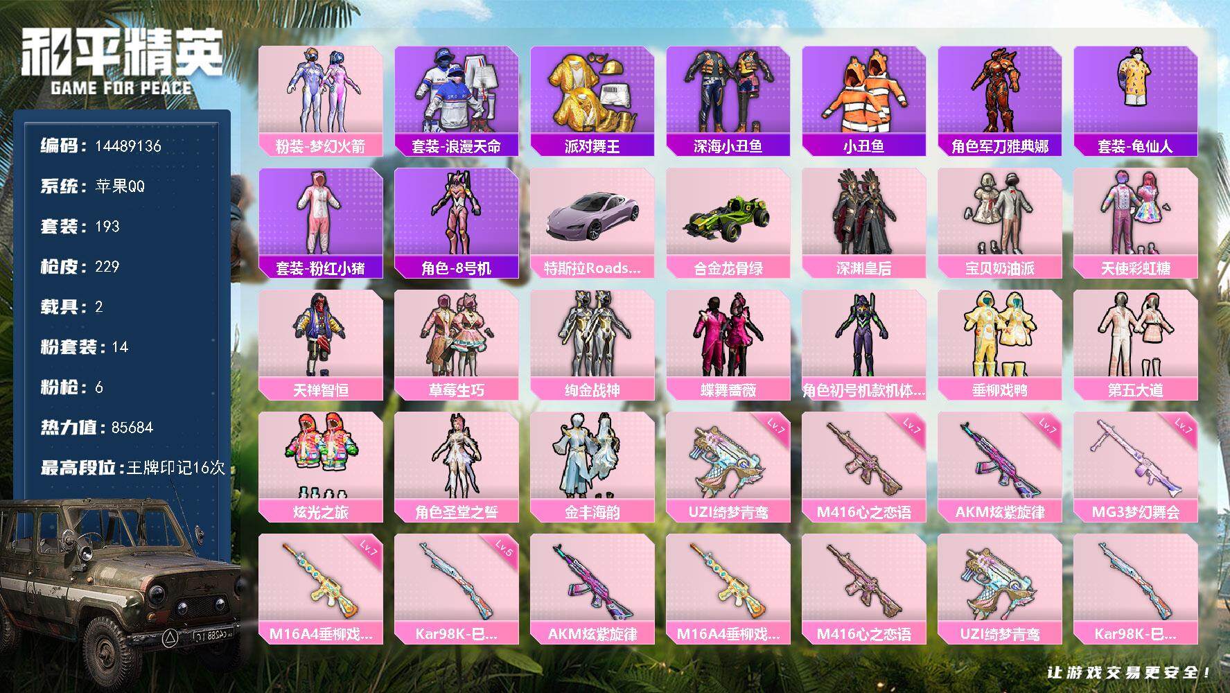 HPDN3423793和平精英账号详情图20 HPDN3423793和平精英账号详情图20