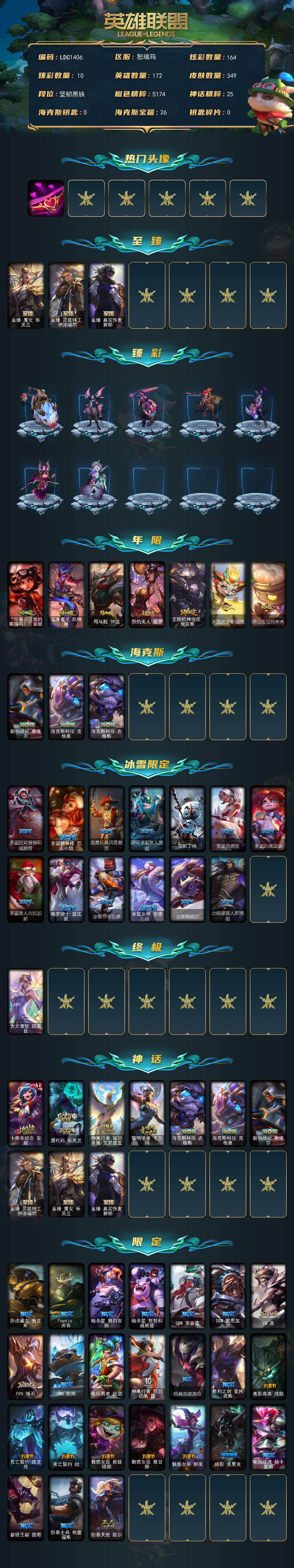 LOLEY321064英雄联盟账号详情图2 LOLEY321064英雄联盟账号详情图2