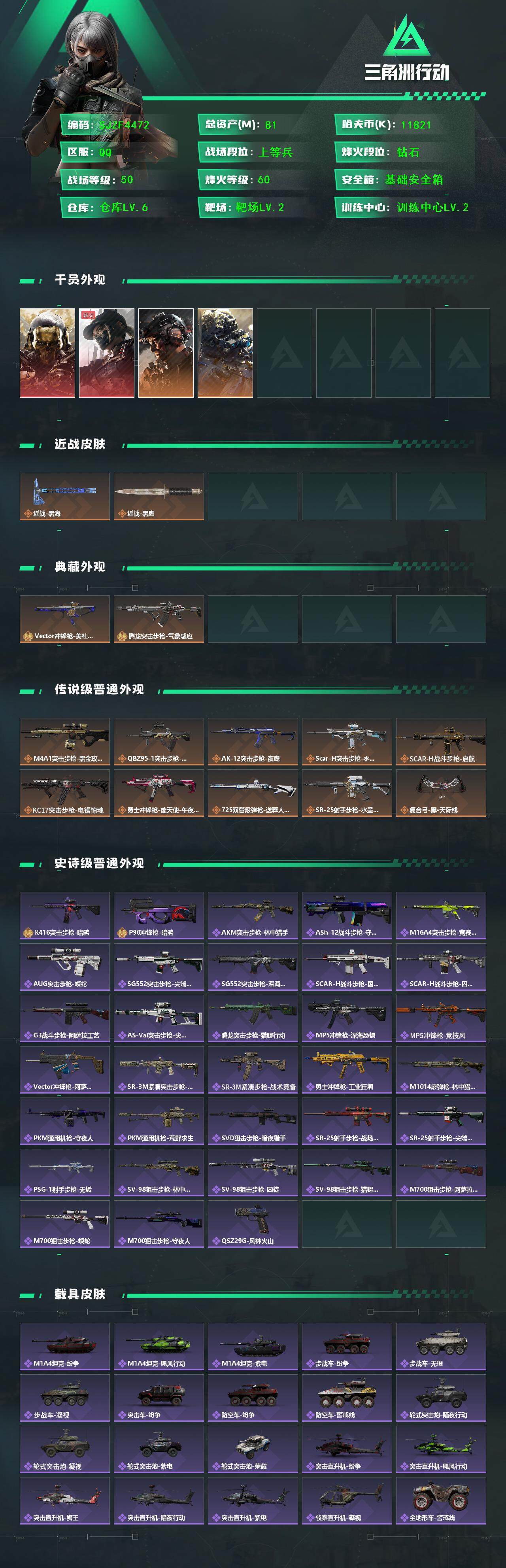 SJZQM383863三角洲行动账号详情图3 SJZQM383863三角洲行动账号详情图3