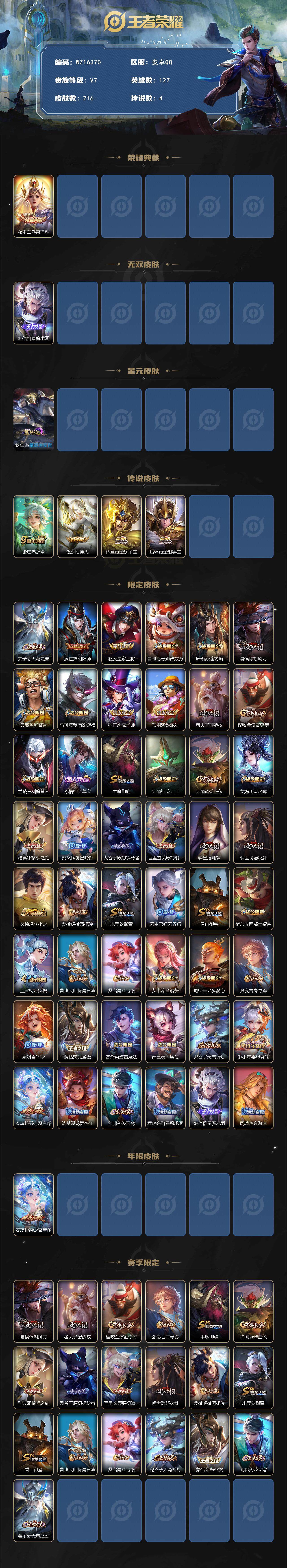 WZ0349976王者荣耀账号详情图2