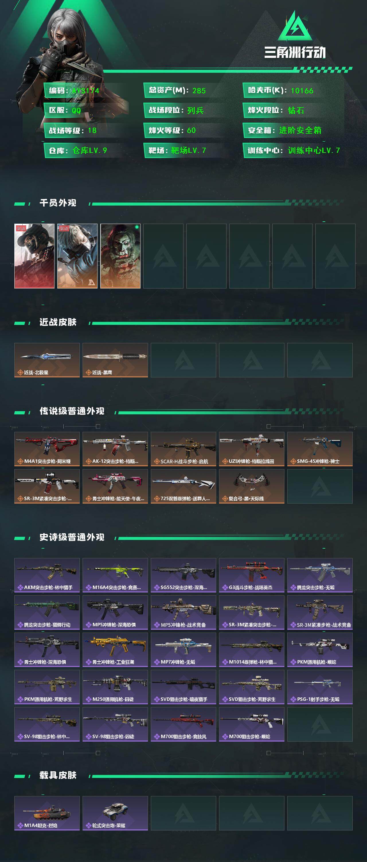 SJZCMW387709三角洲行动账号详情图3