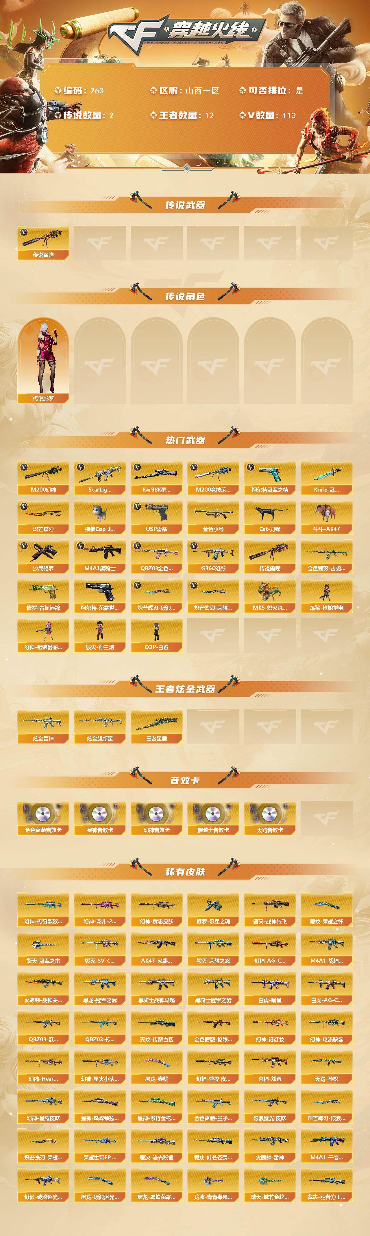 CFCMW422346穿越火线账号详情图2