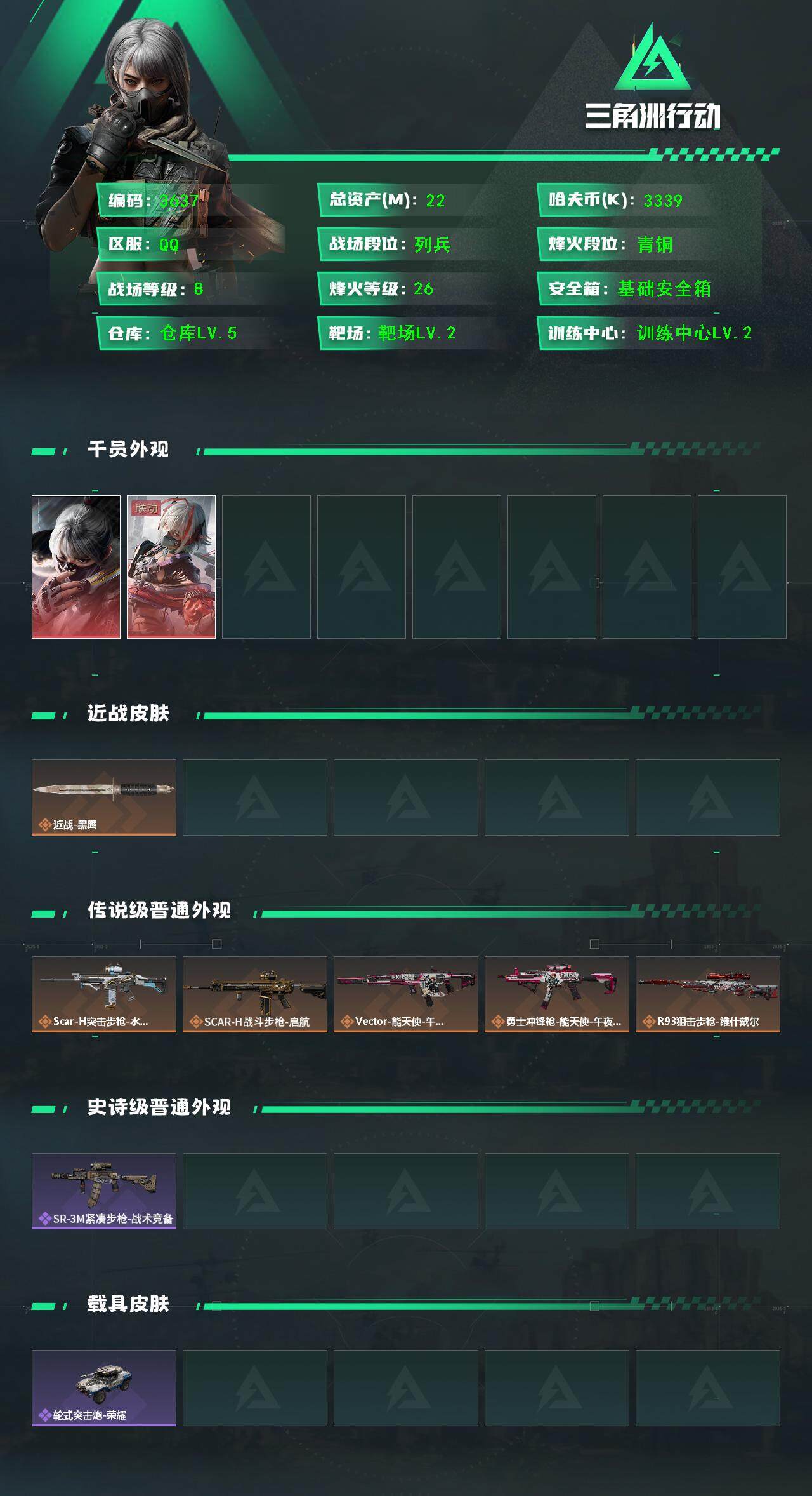 SJZQM390857三角洲行动账号详情图5