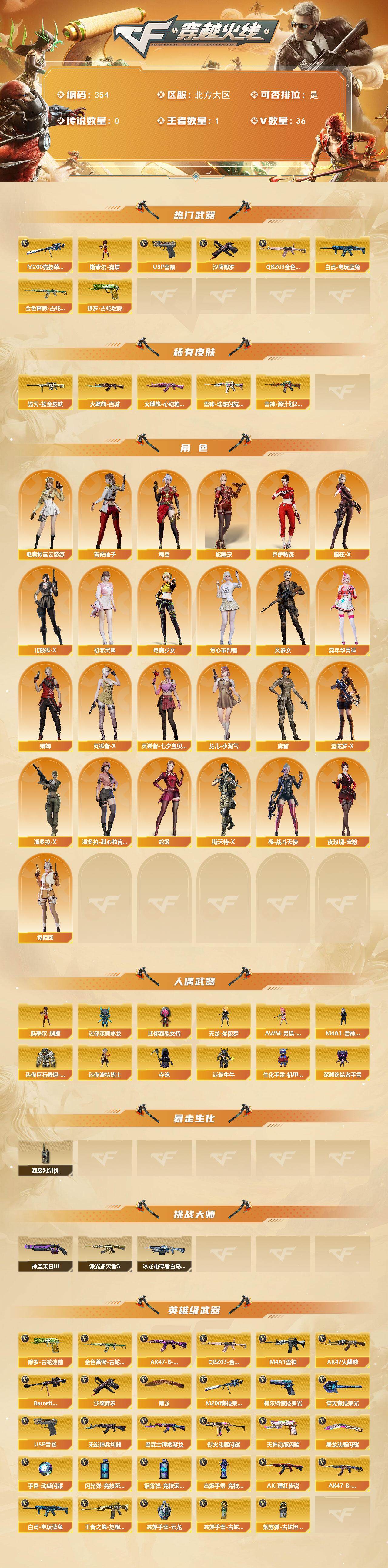 CFQM374477穿越火线账号详情图3 CFQM374477穿越火线账号详情图3