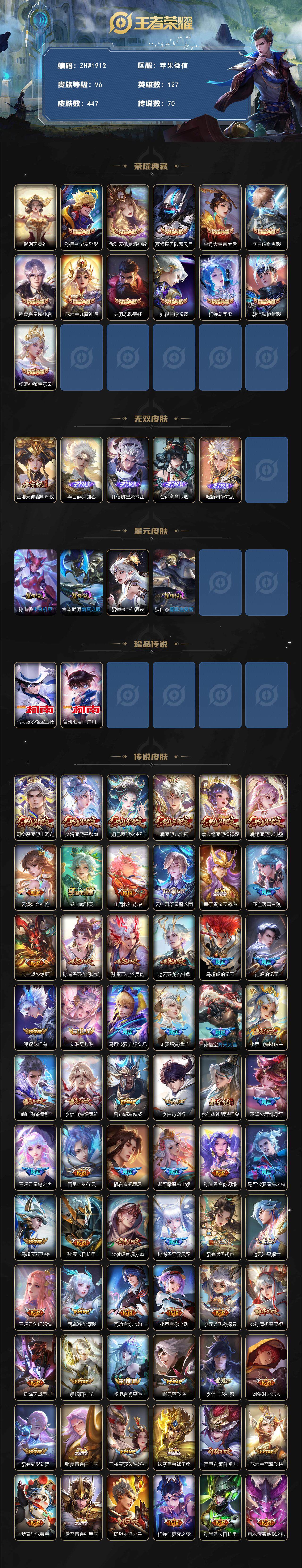 WZLE3434756王者荣耀账号详情图2