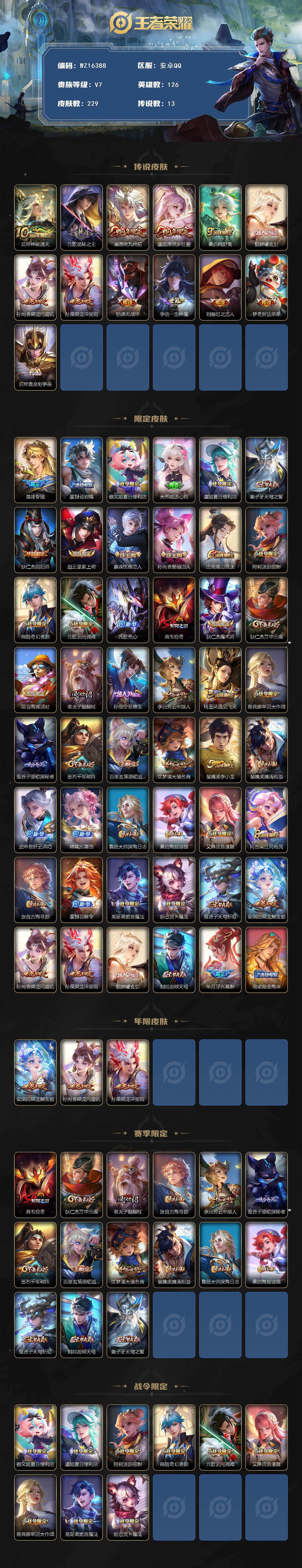 WZ0349980王者荣耀账号详情图2