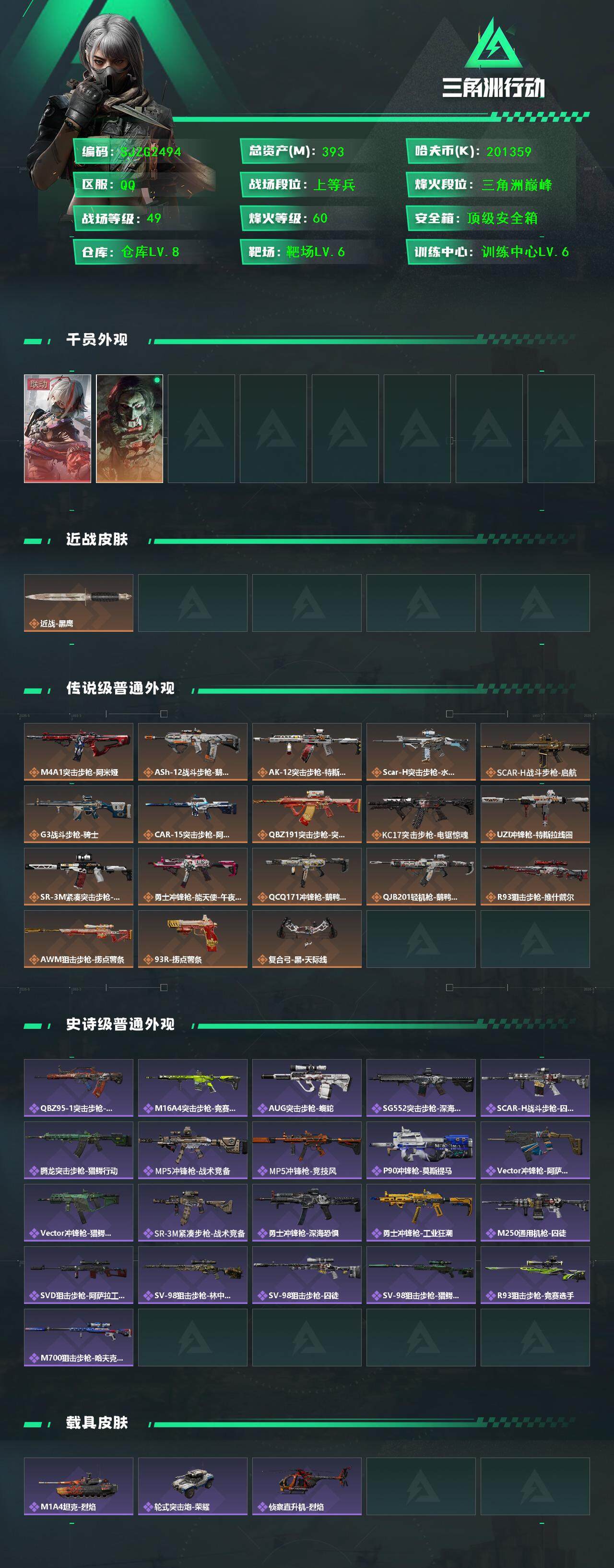 SJZEY384545三角洲行动账号详情图2 SJZEY384545三角洲行动账号详情图2