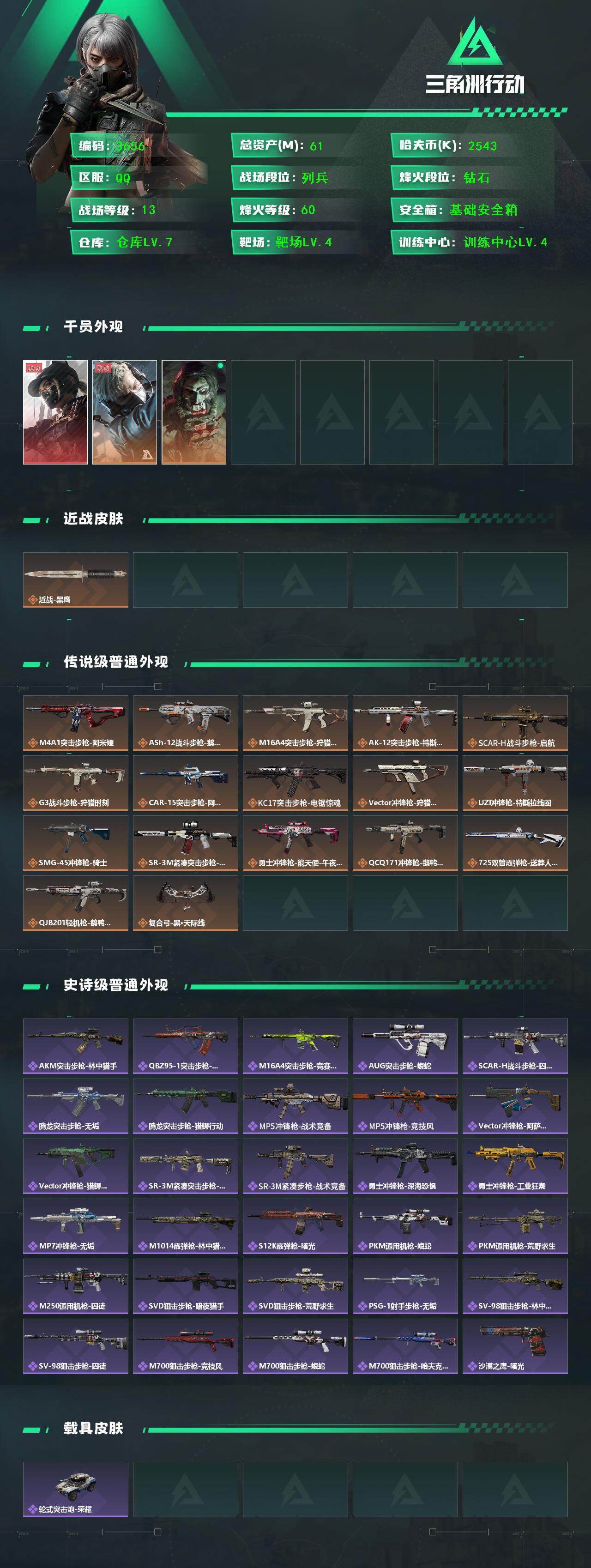 SJZQM391449三角洲行动账号详情图5