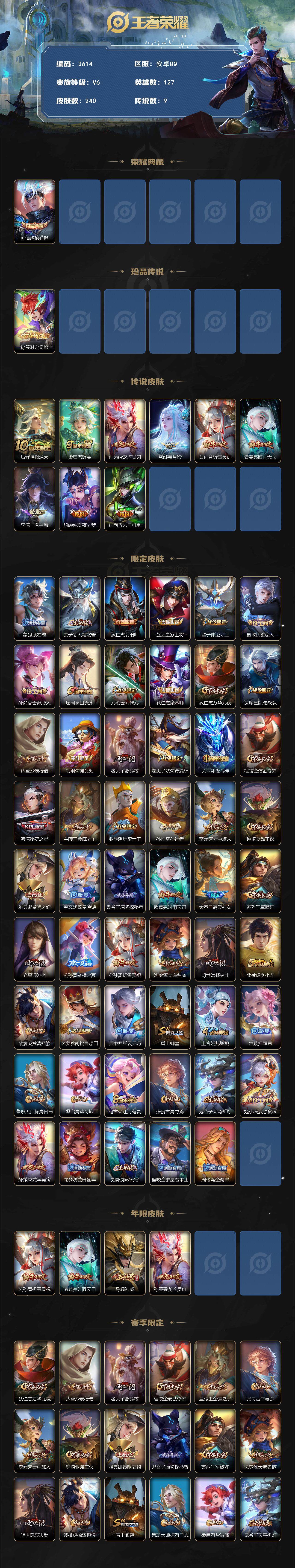 WZJZ3439023王者荣耀账号详情图2